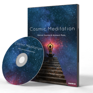 Cosmic ambient meditation soundscape with nature recordings and Tibetan singing bowls