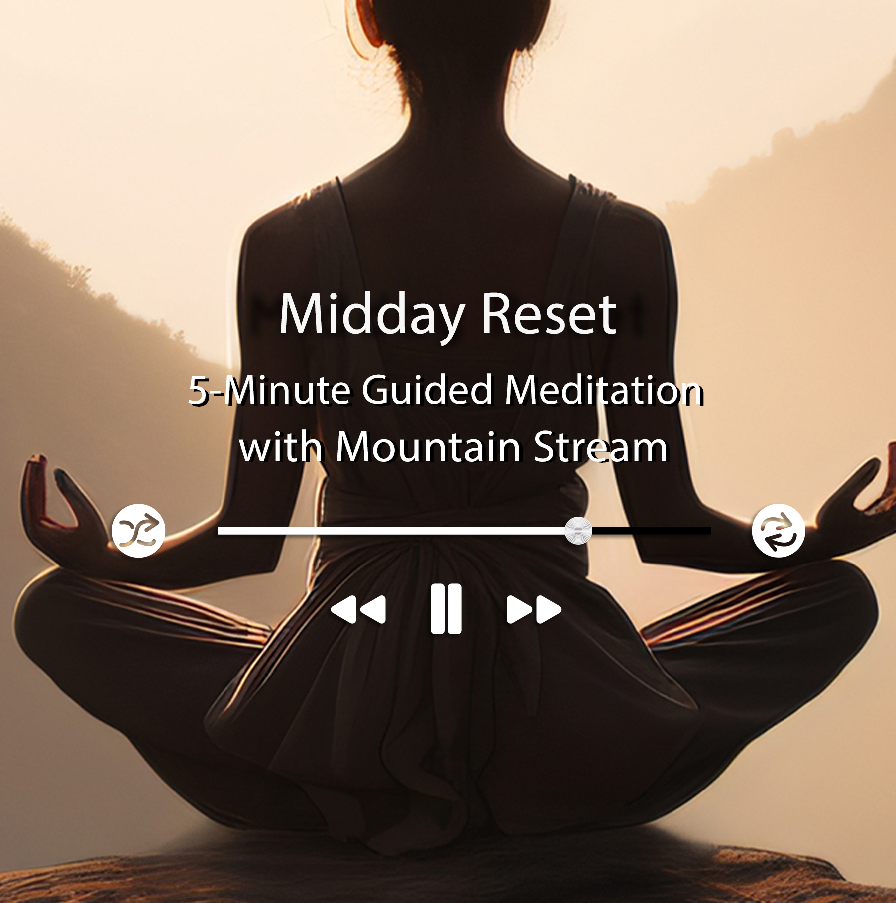 Guided meditation with mountain stream sounds – 5-minute narrated mindfulness session for stress relief and grounding.